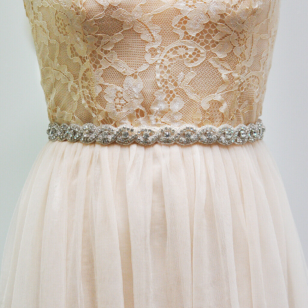 Gorgeous Crystal Wedding Dress Belt Bride Bridesmaid Applique Sash Alloy