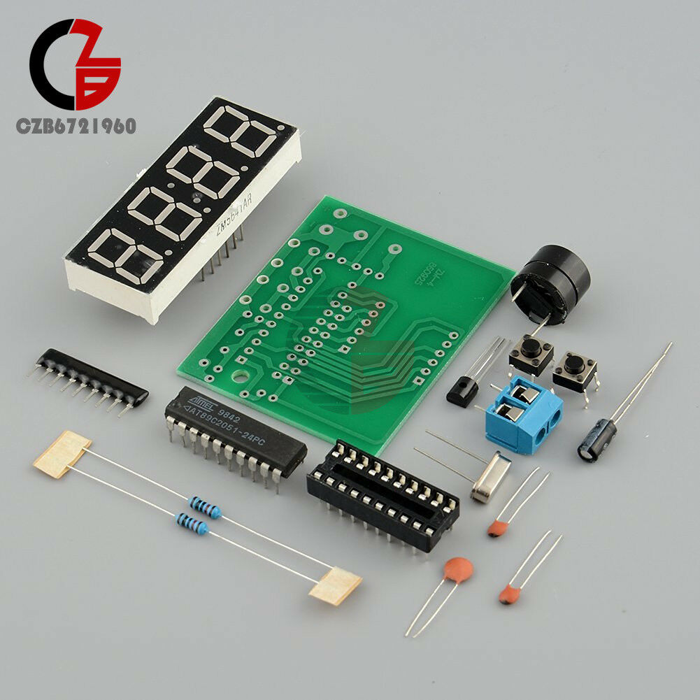 Digital 4 Bits AT89C2051 Electronic Clock Electronic Production Suite DIY Kits