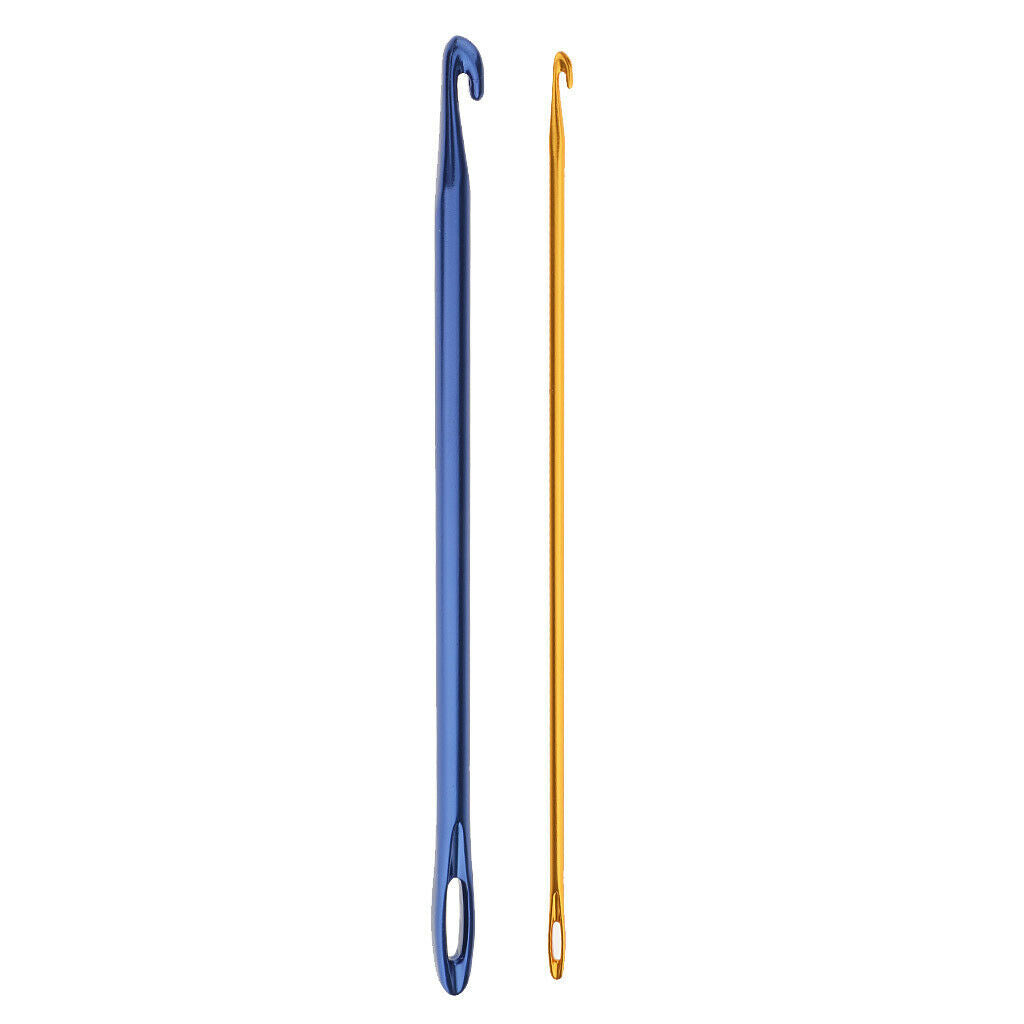 2Pcs 2.75mm 6mm Aluminum TUNISIAN AFGHAN Crochet Hook Set for Hand Knitting
