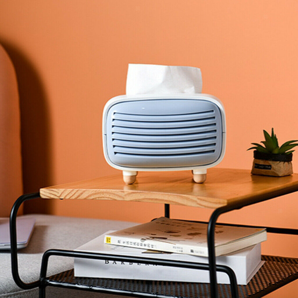 2Pcs Radio Tissue Box Paper Towel Storage Box Napkin Organizer Paper Office