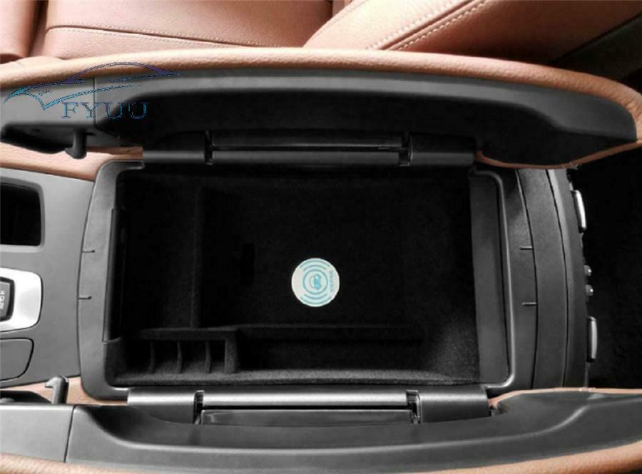 For BMW X5 F15/X6 F16 2014-18 QI Wireless Charging Armrest Sundries Storage Box