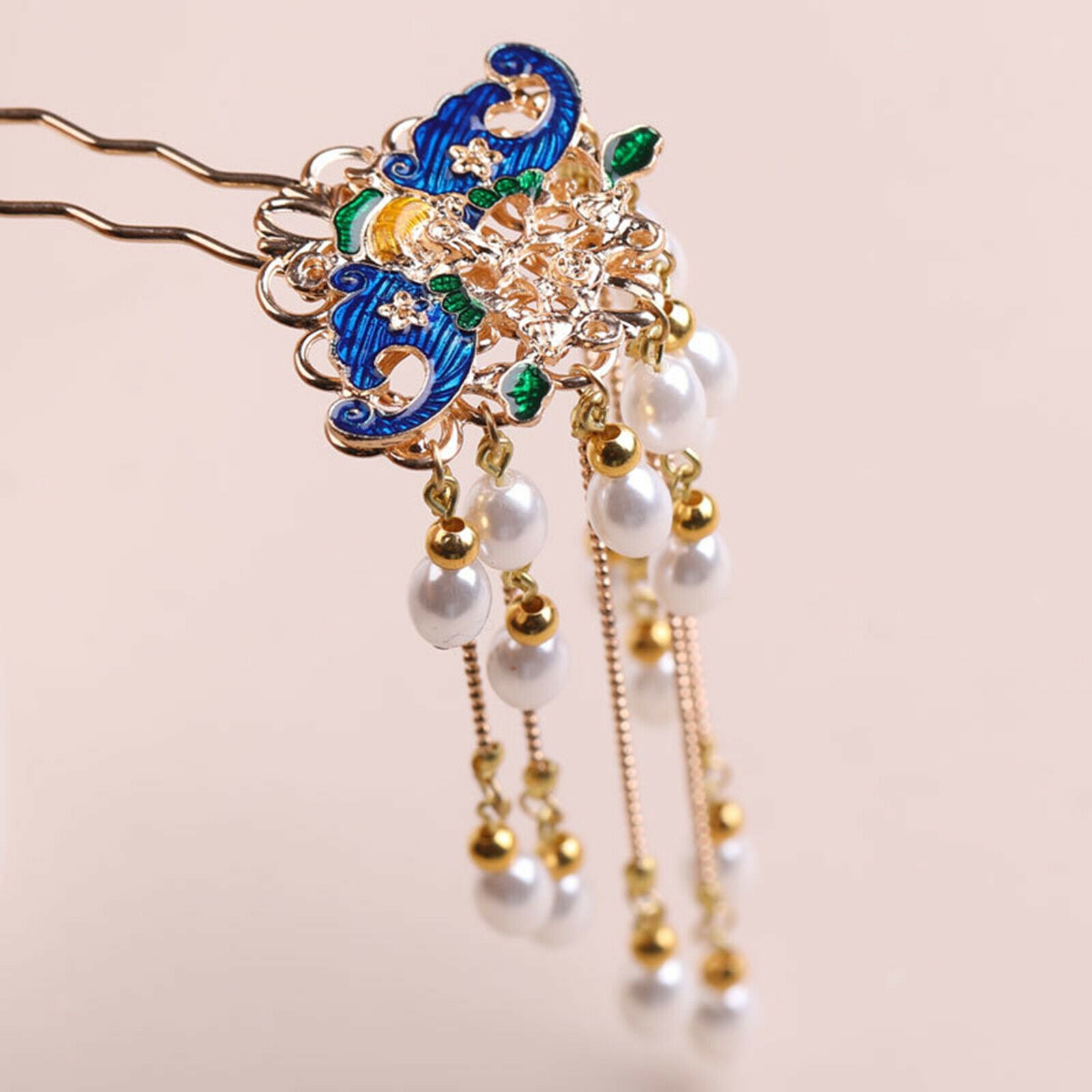 Women Hair Chopstick Flower Crystal Wedding Party Hair Pins Clips Hair Decor