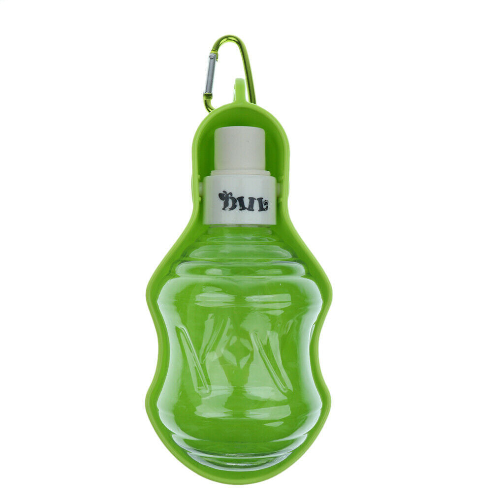 Portable Dog Water Bottle Pet Cat Foldable Drink Bowl Feeder 250ml Green