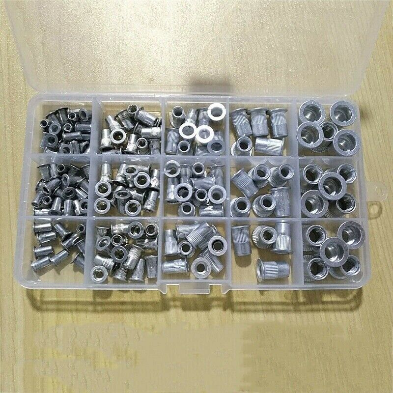 150Pcs M3 M4 M5 M6 M8 Aluminum Rivet Nut Kit Metric Cap Assort D9E8E8