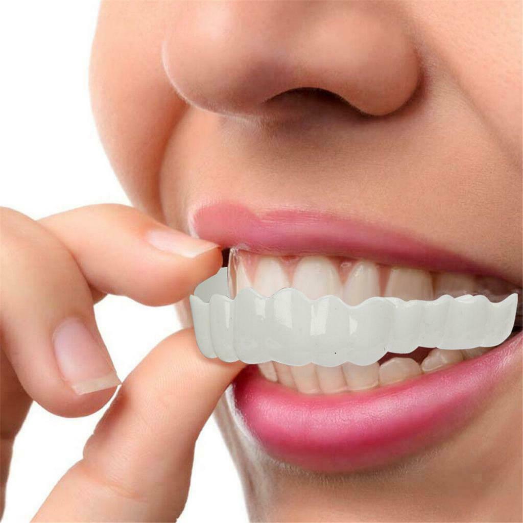 4pcs Perfect Smile Whitening Teeth Veneers Comfort White UPPER & LOWER SET