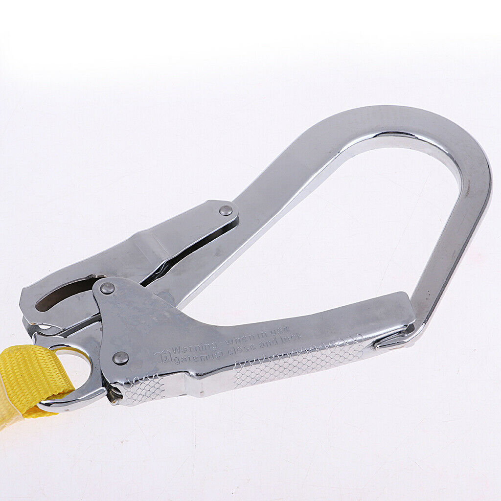 Outdoor Rock Climbing Lanyard Hardness Fall Protection Rope with Snap Hooks