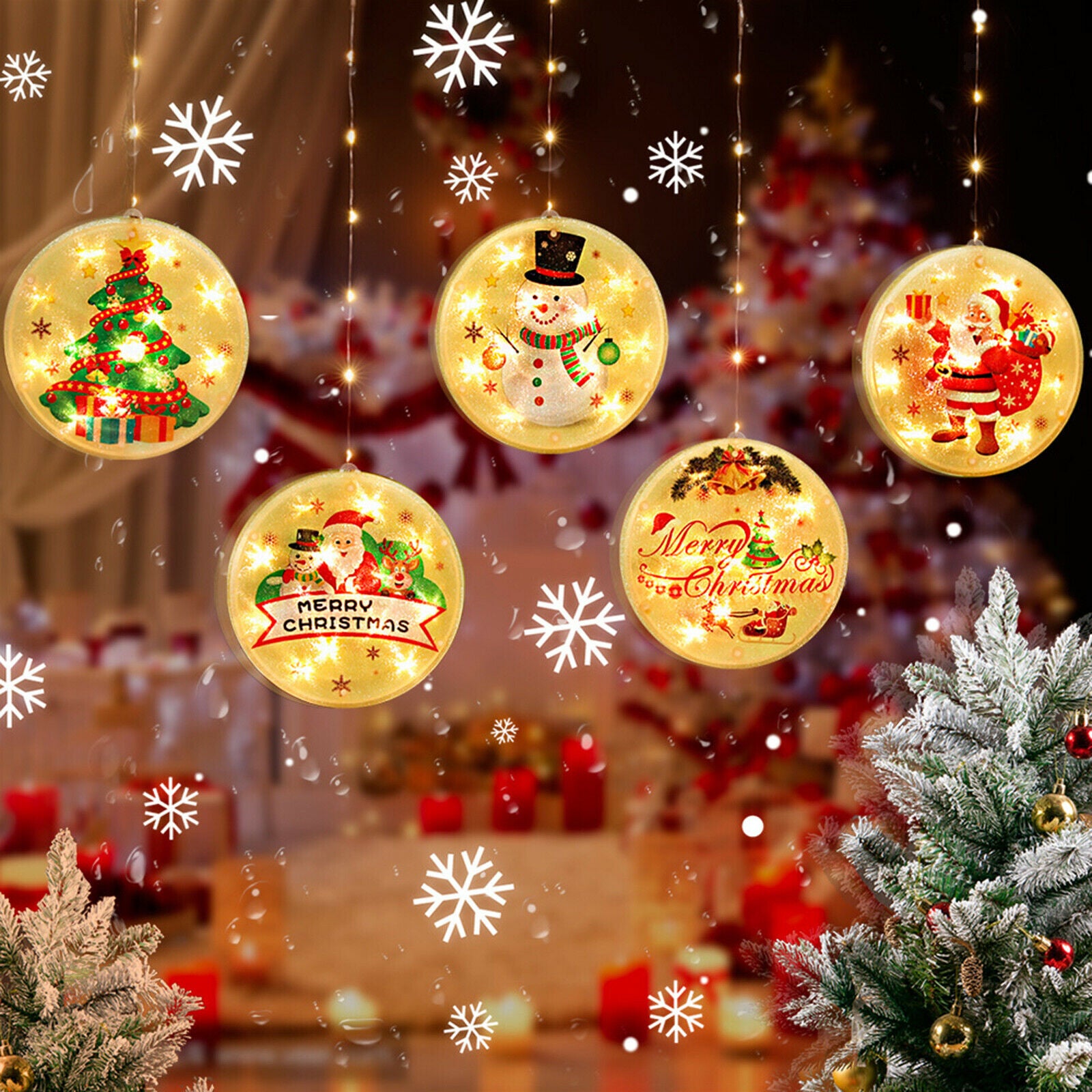 Christmas String Lights Waterproof Outdoor Fairy Lights Holiday Yard Garden