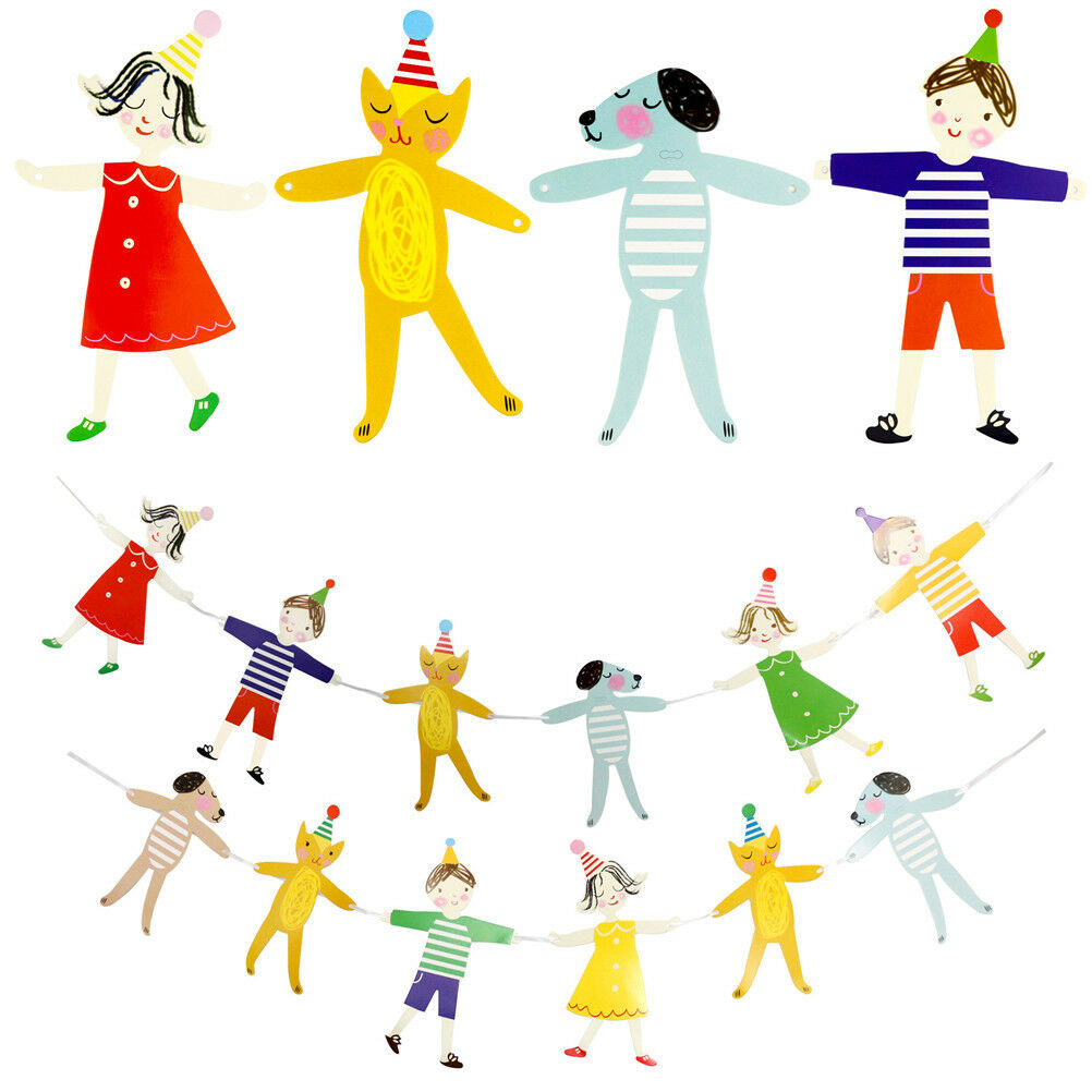 kids hand in hand banner paper garland hanging bunting birthday party diy .l8