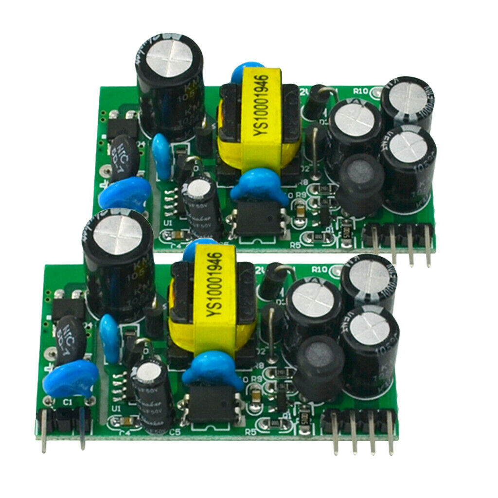 2PCS AC-DC 12V + 5V PWM  Buck Isolated Power Supply Switch Module