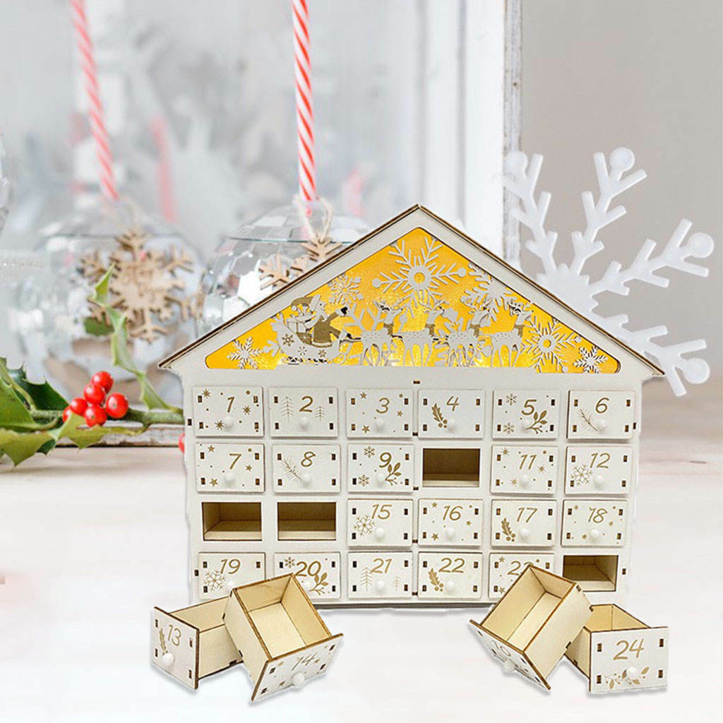 Christmas Advent Calendar 24 Storage Drawers 24 Day Holiday Decoration