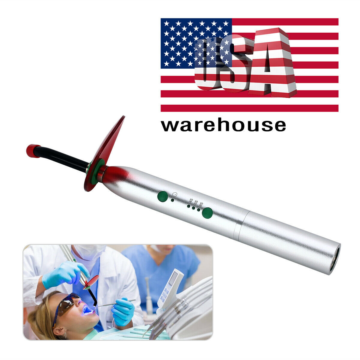 Dental Wireless Curing Light LED Lamp 2700mw/c㎡ Noiseless Woodpecker Style 110V