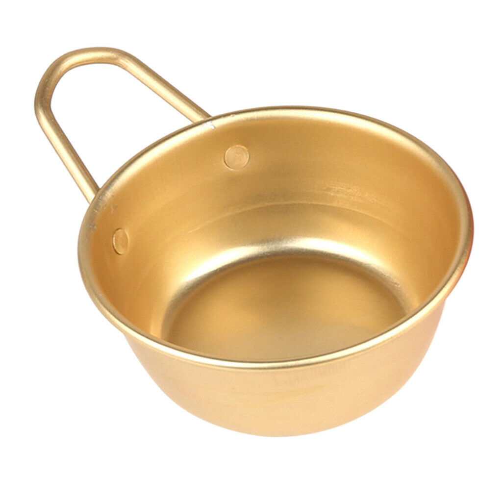 Korean Rice Wine Bowl Aluminum Golden Japanese Soju Cup Mini Bowls Kitchen