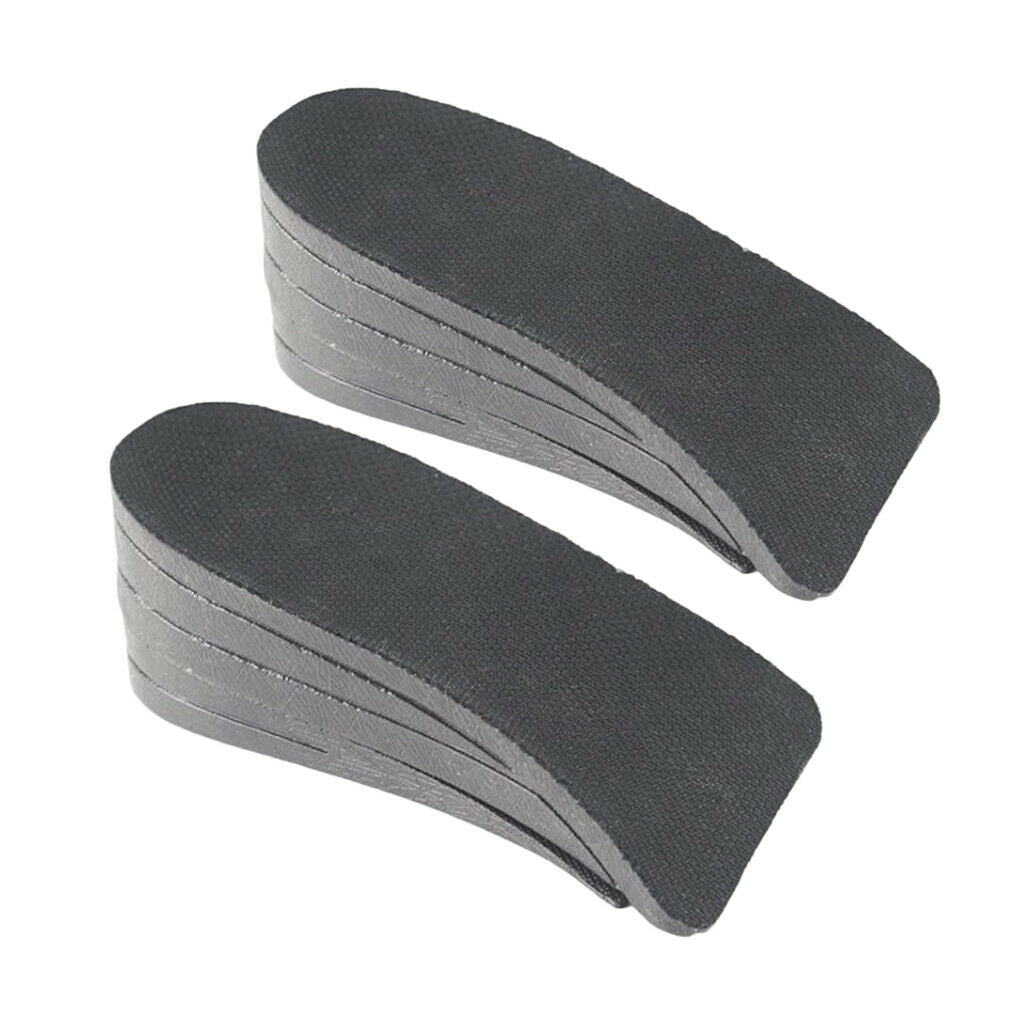 3 Layers Anti-slip Height Increase Taller Lift Insoles Inserts Black