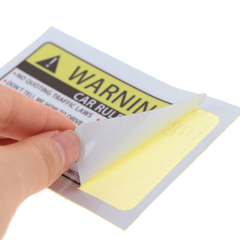 2Pcs/bag Car Safety Warning Rules Stickers Alarm Car Truck Body Dec Kt