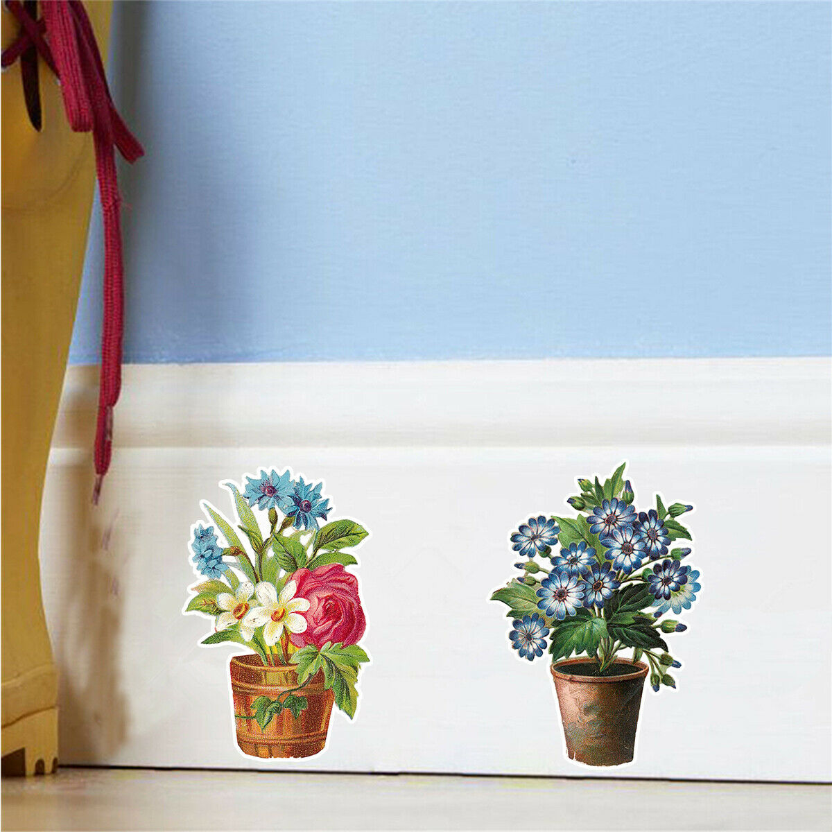 6X Butterfly Flowers Stickers Vinyl Laptop Luggage Decals Guitar Cup Wall Decor