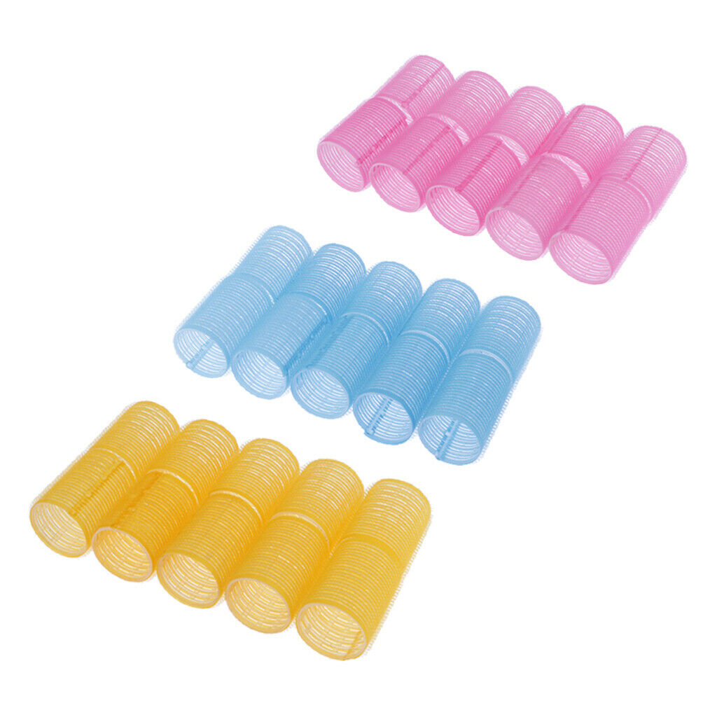 30x Self Grip Hair Rollers Curling Curls Waves Cling Stick Styling Tool 48mm