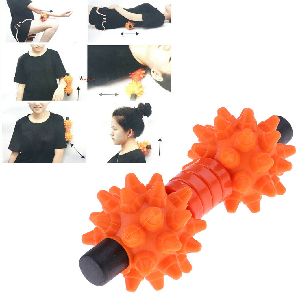 Yoga Pilates Gym Massage Bar Stick Double Fitness Peanut Ball Gym Exerciser