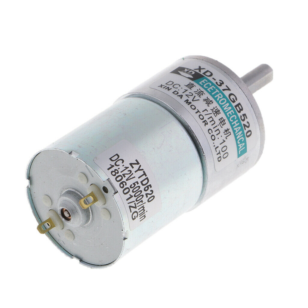 DC12V 100RPM Electric Gear Motor 6mm Shaft High Torque Speed Reduce Gear Motor