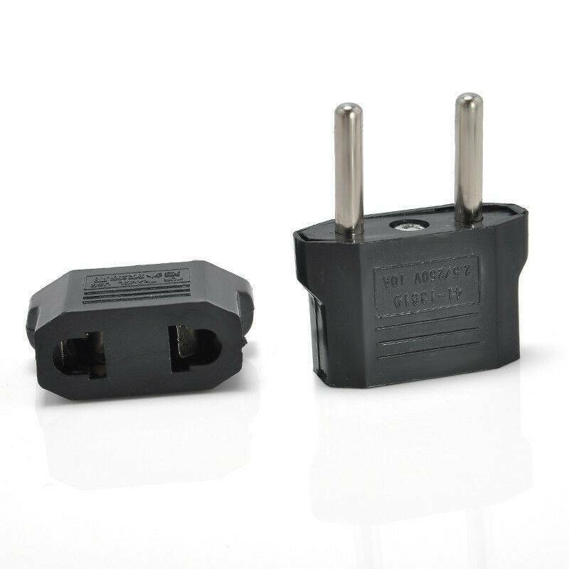 5Pcs USA US To EU Europe Euro Travel Charger Power Adapter Converter Wall Plug @