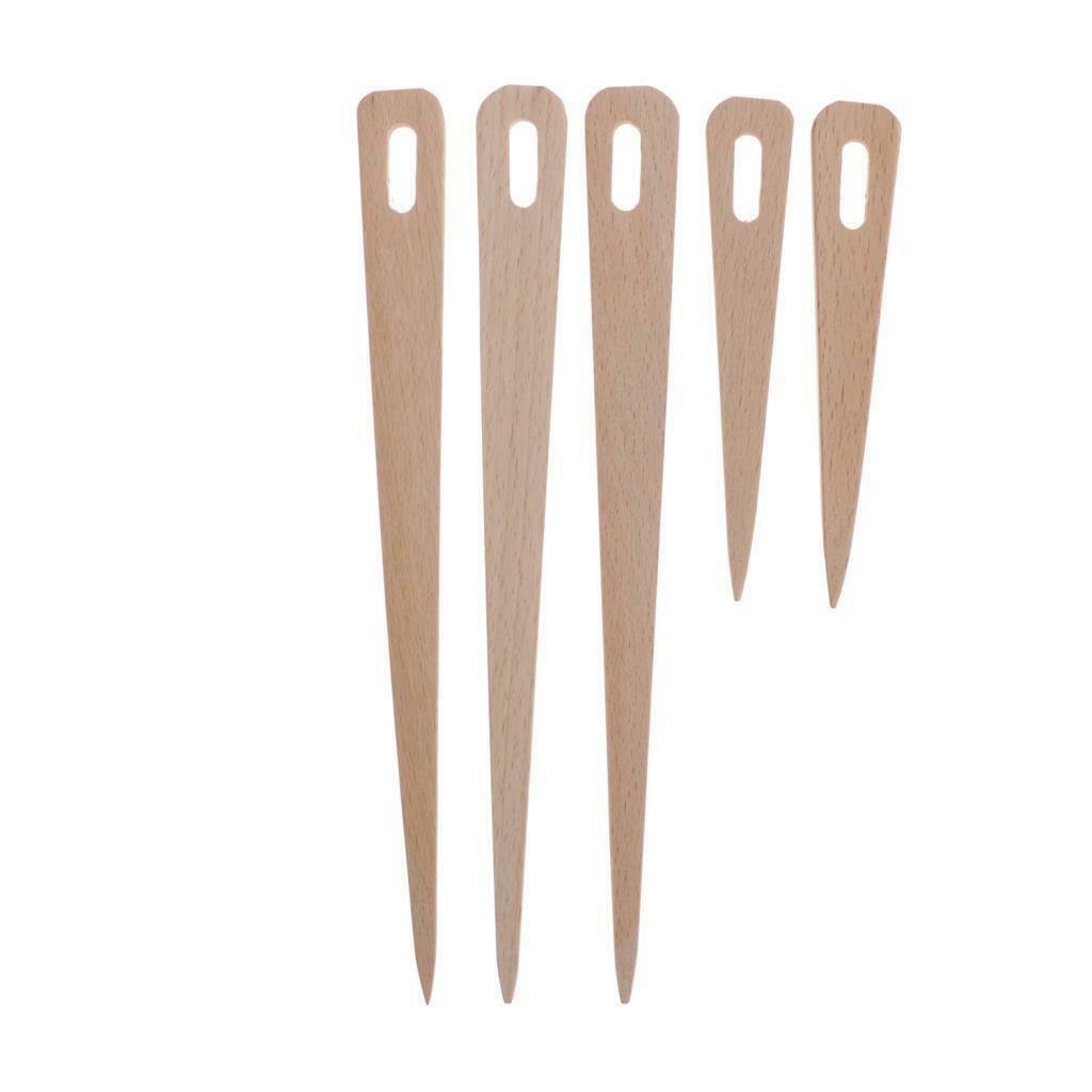 5pcs wood weaving knitting shuttle stick needle shape DIY tool 11 /