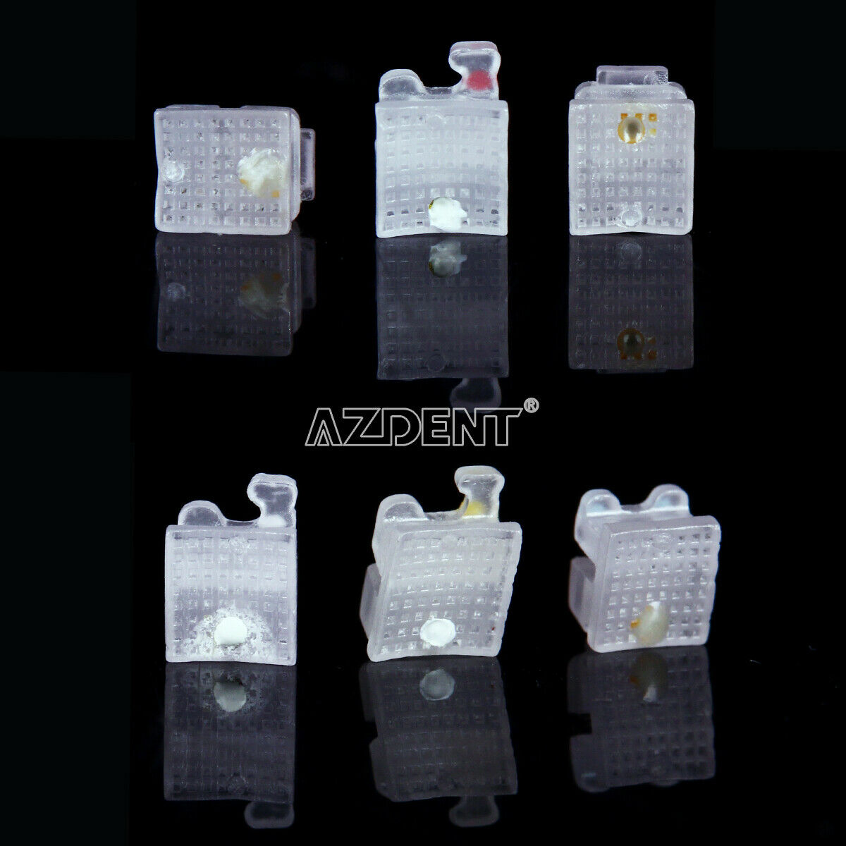 Dental Orthodontic Ceramic Self-Ligating Brackets Brace Roth.022 Hooks 345