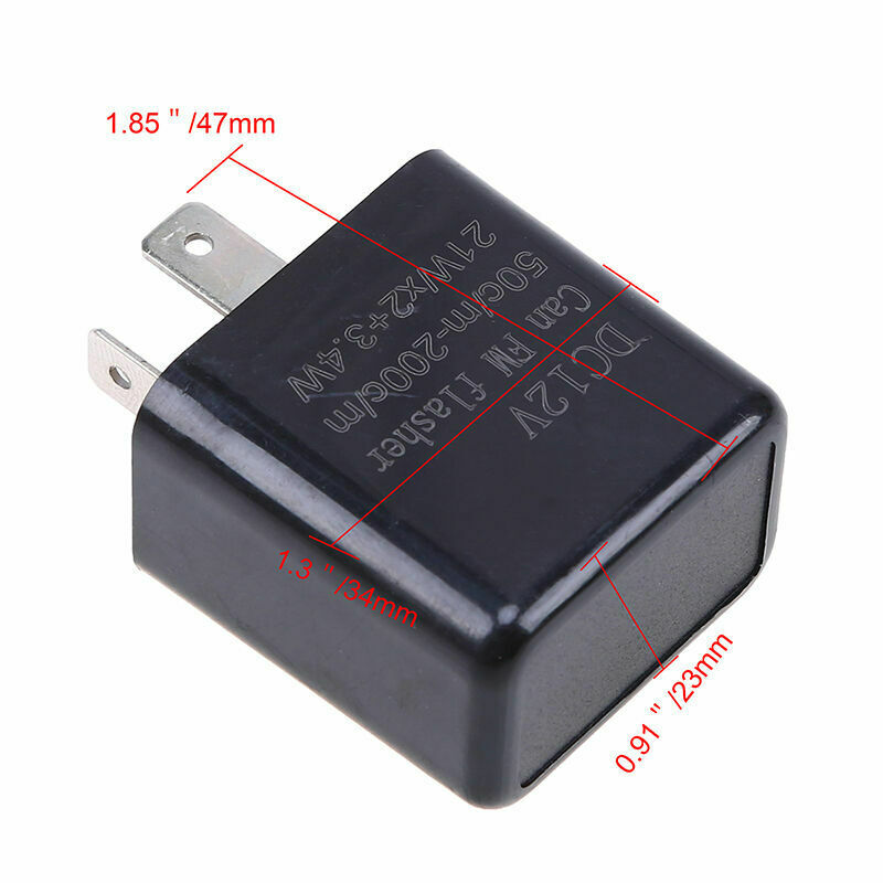 2PC 2 Pin Motorcycle LED Flasher Relay Blinker Adjust Turn Signal Flash Issue