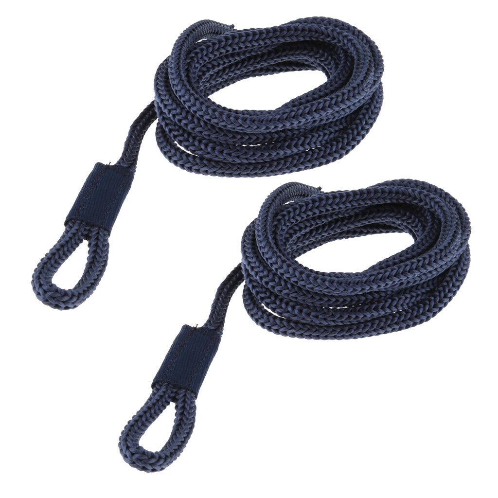 Boat Fender Lines 1/4inch x 5ft Bumper Whips Rope Docking Blue