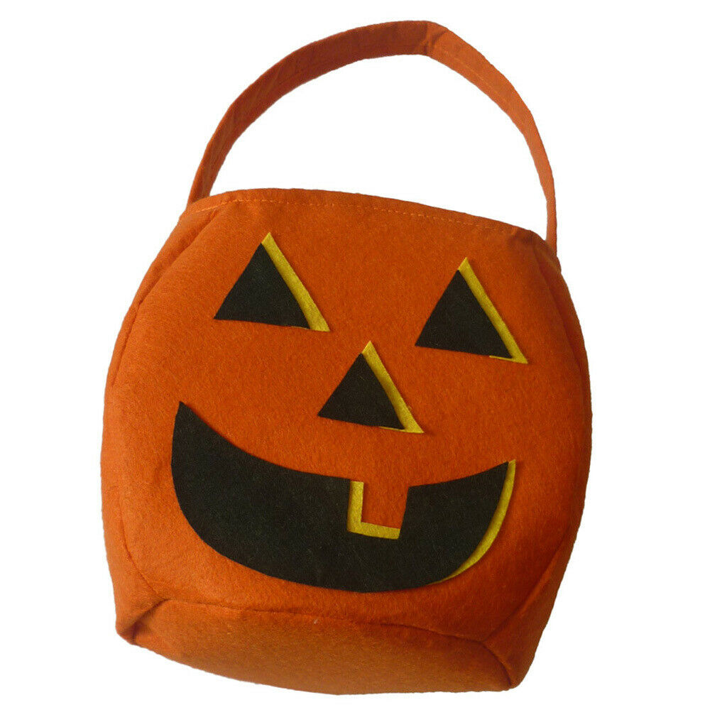 Halloween Bag Kid's Tirck or Treat Pumpkin Fabric Tote Bag Gifts Bucket Bag