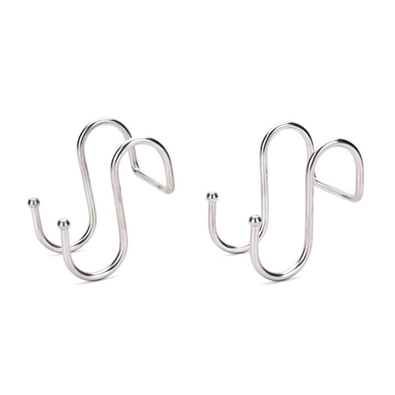 Durable Pro Chef Kitchen Tools Premium S Shaped Double Hooks Stainles.l8