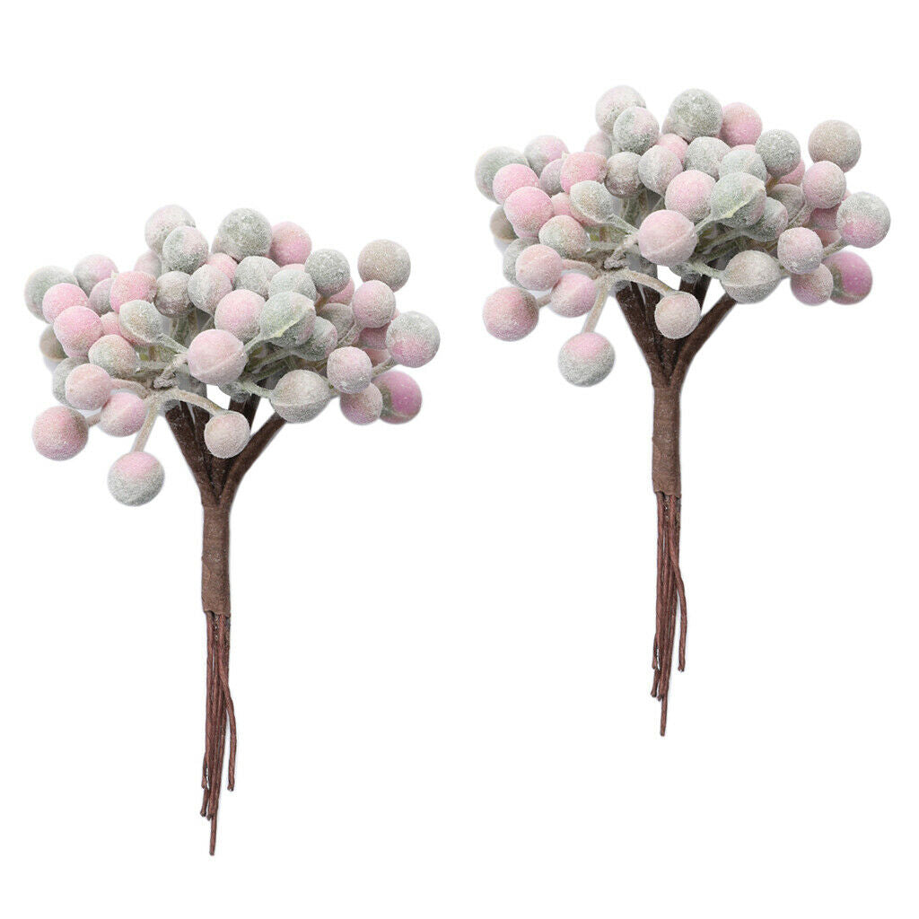 24 Artificial Berry Branches Pip Berry Stems for Crafts