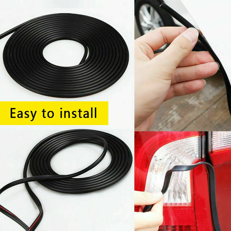 5m/16.4ft Roll Rubber Seal Guard Strip Car Door Edge Side Protector Anti Scratch