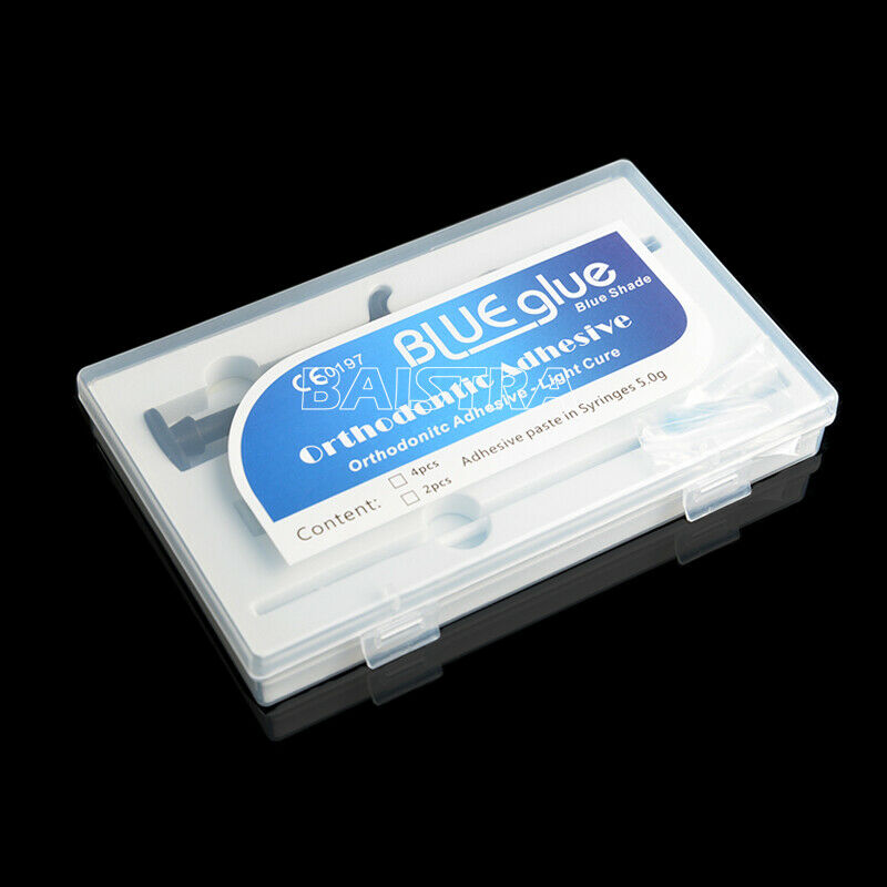 2X Dental Adhesive Light Cure Band Cement Blue Glue Kit for Orthodontic Bracket