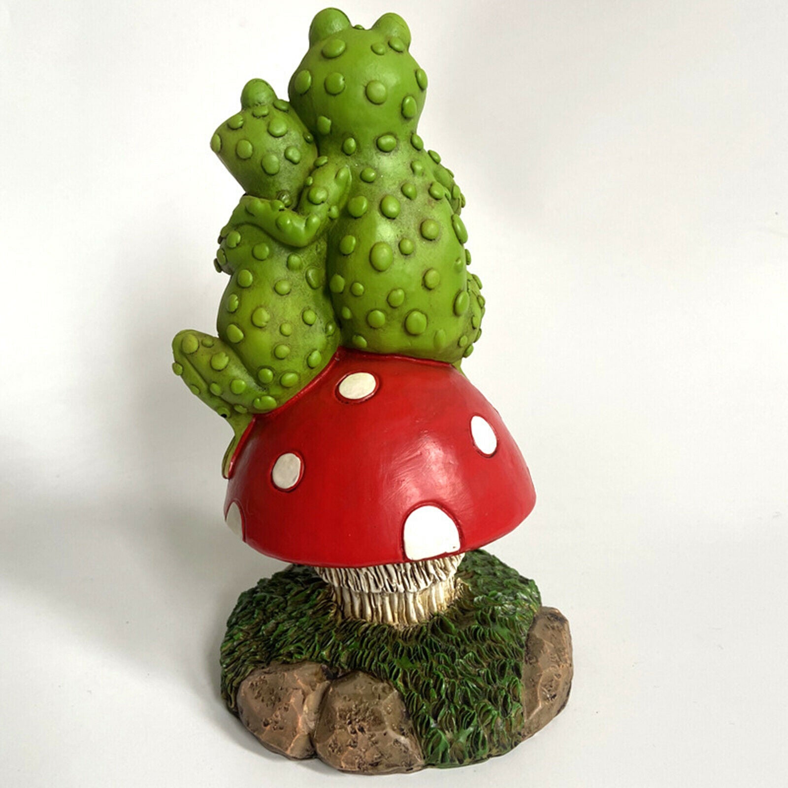 Art Creative Garden Frog Statue Polyresin Animal Sculpture Patio Decorative