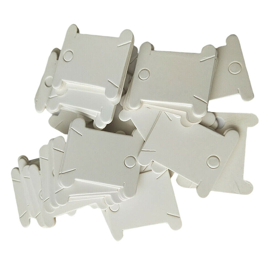 200Pc Cardboard Floss Bobbins Organizer Thread Bobbin Winding Board Tool 38x35mm