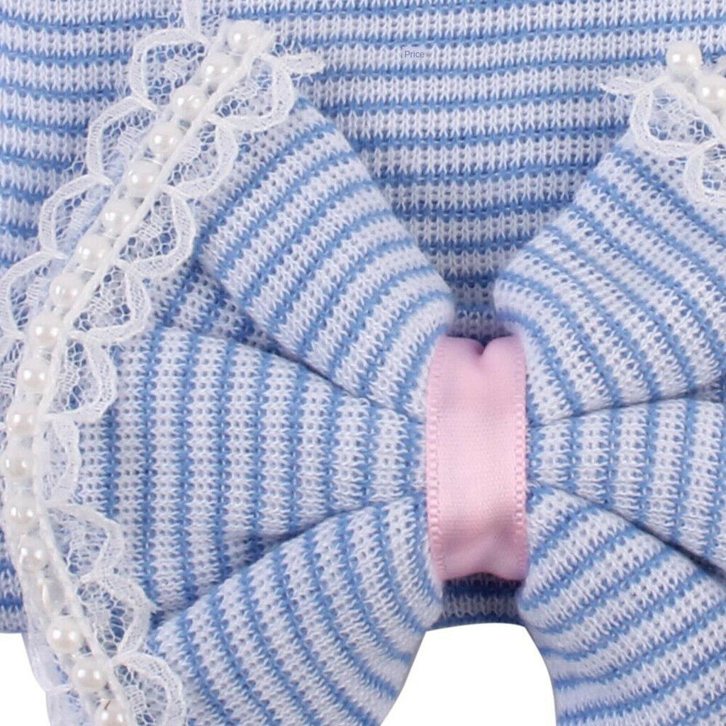 Baby Infant Striped Soft Hat Knitted   Newborn Nursery Beanie Blue