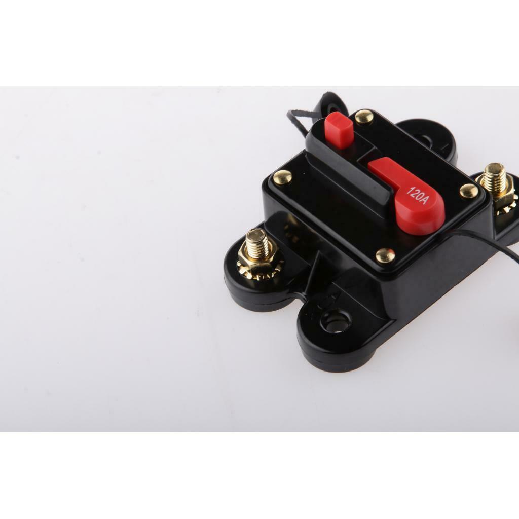 120 Amp Manual Reset Circuit Breaker 12v/24v Car Auto Boat Audio Fuse Holder
