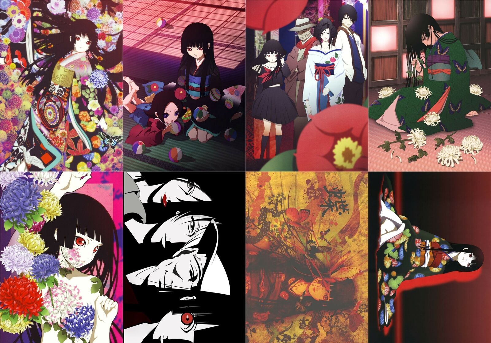Hell Girl Jigoku Shoujo   Enma Ai  Polypropylene 8 Piece Wall A3-poster