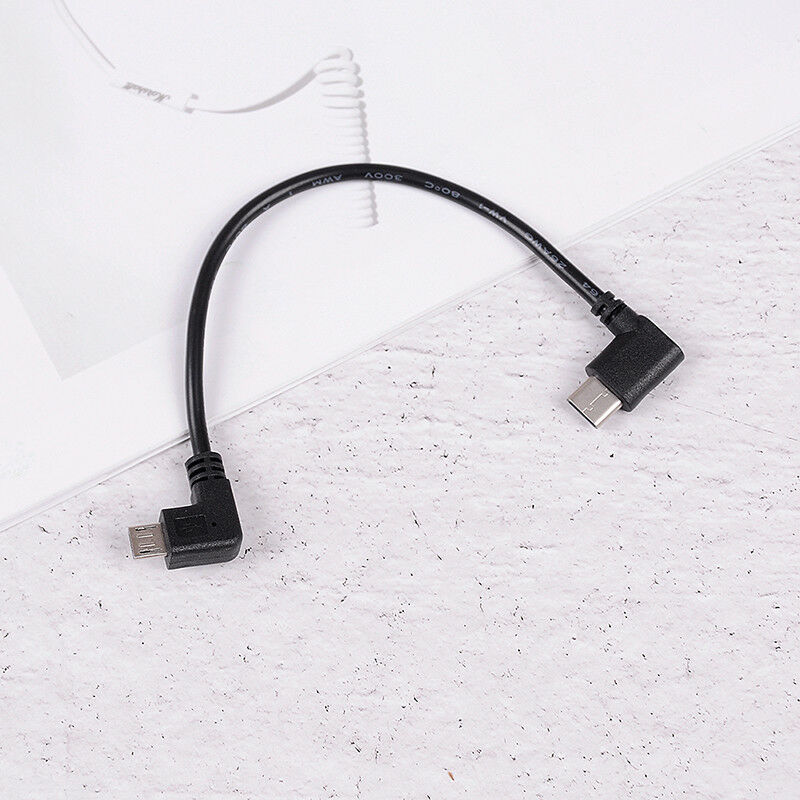 26cm left angle micro usb to type c cable otg at both ends for oppo ha-2s.l8