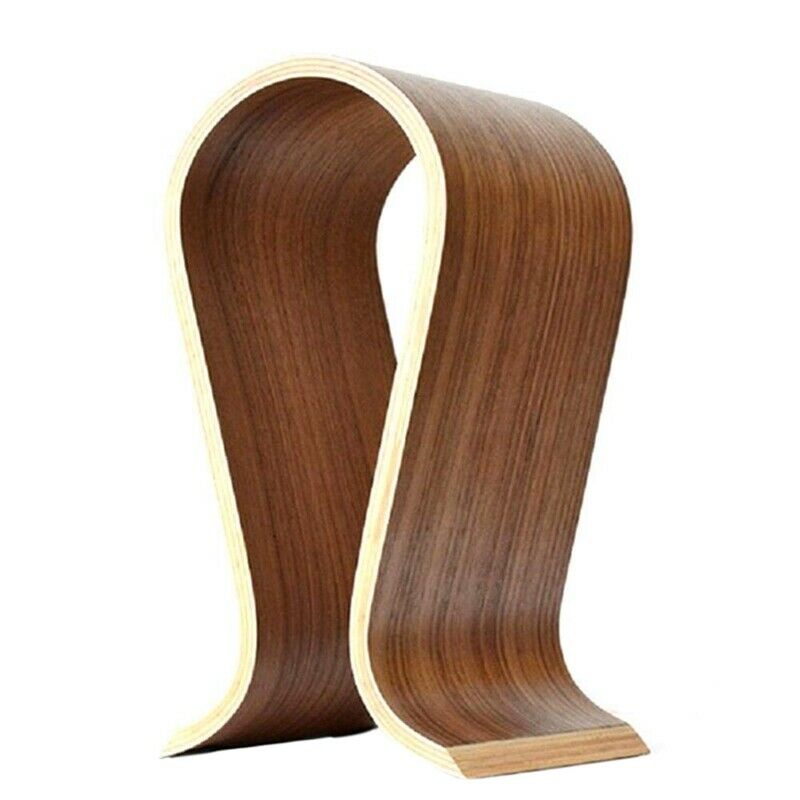 Headphone Stand Earphone Bracket Headset Hanger Wood Desk Display Stand U ShapX6