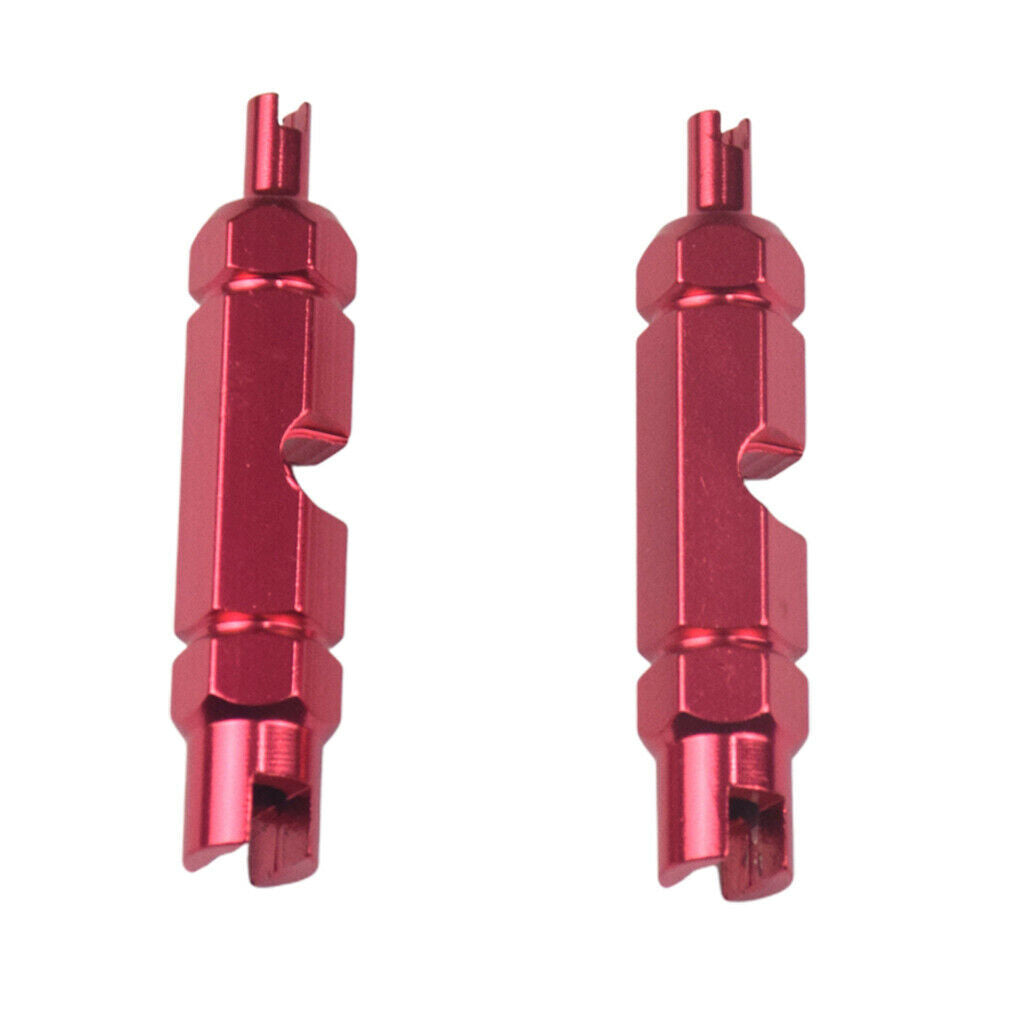 of 2 Valve Core Remover Wrench Bike Valve Disassembly Tool Universal Red