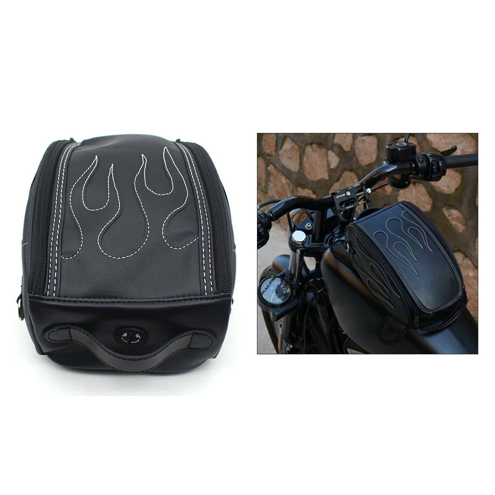 Toolkit Bag Leather Motorcycle Gas Tank Cover Panel Bag Accessories Durable