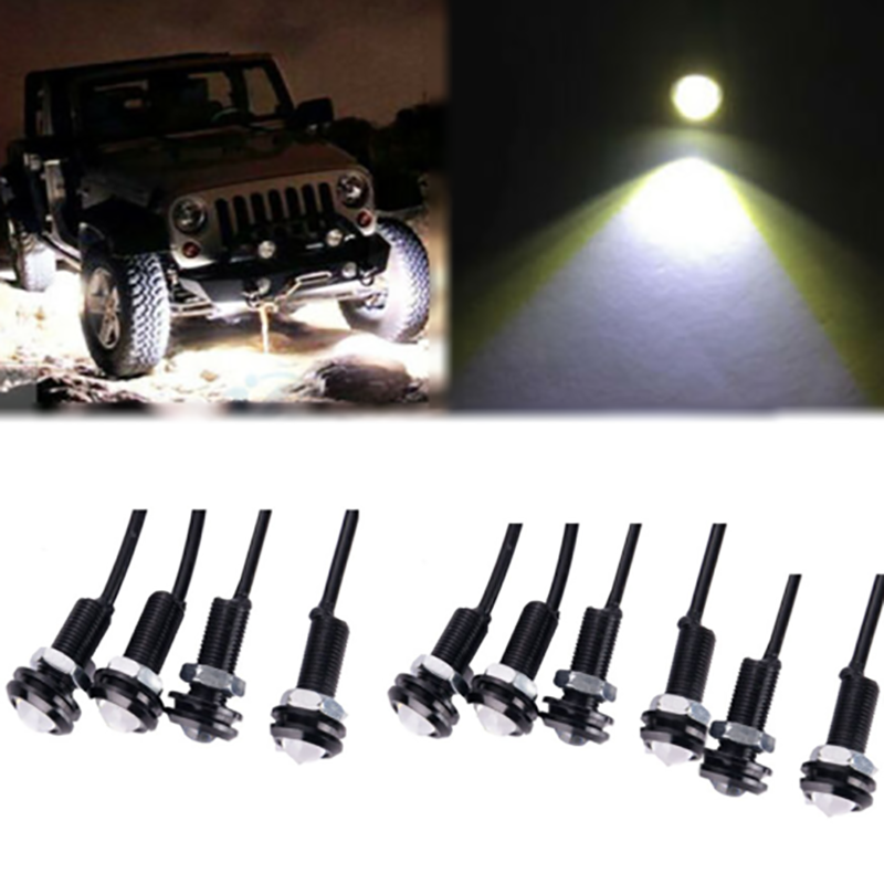 10x White LED Rock Lights Under Carriage Sand Rail Truck Trail Rig Lights
