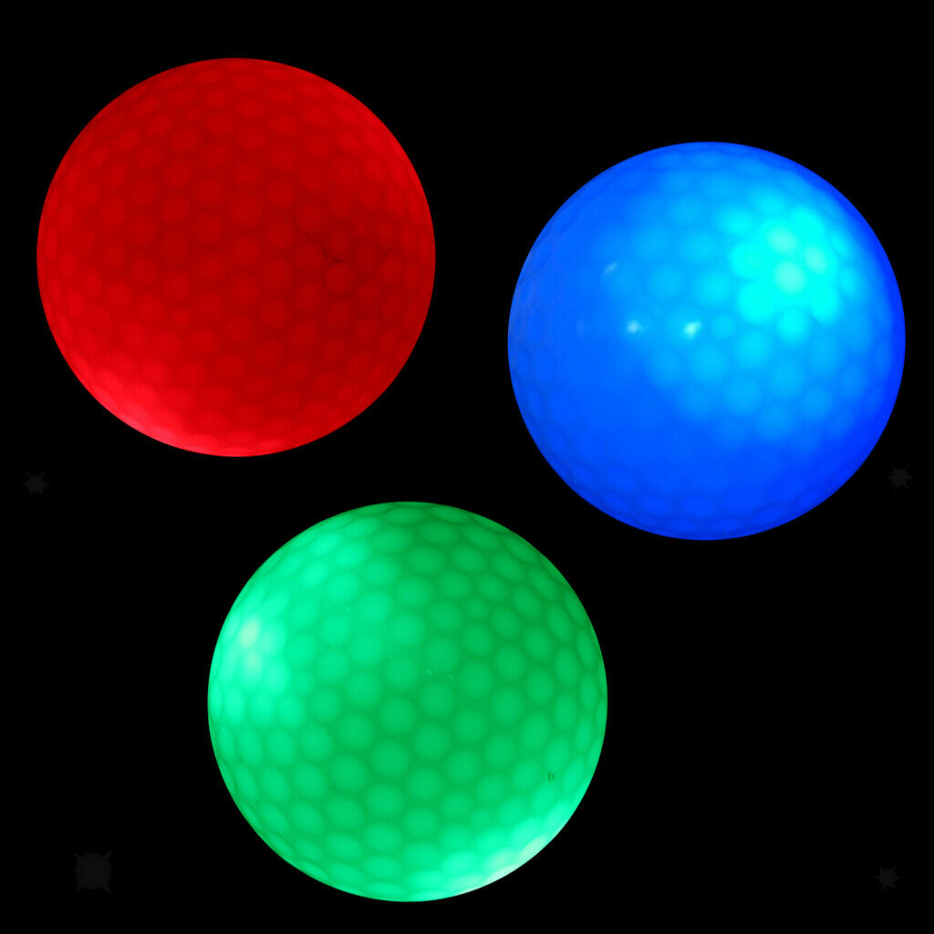 3Pcs Glow LED Golf Ball Night Night Golf Sports Light Up Golf Ball