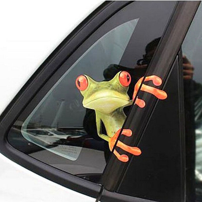 Funny Frogs Car Styling Stickers Animal Stickers for All Cars Pattern Rand.l8