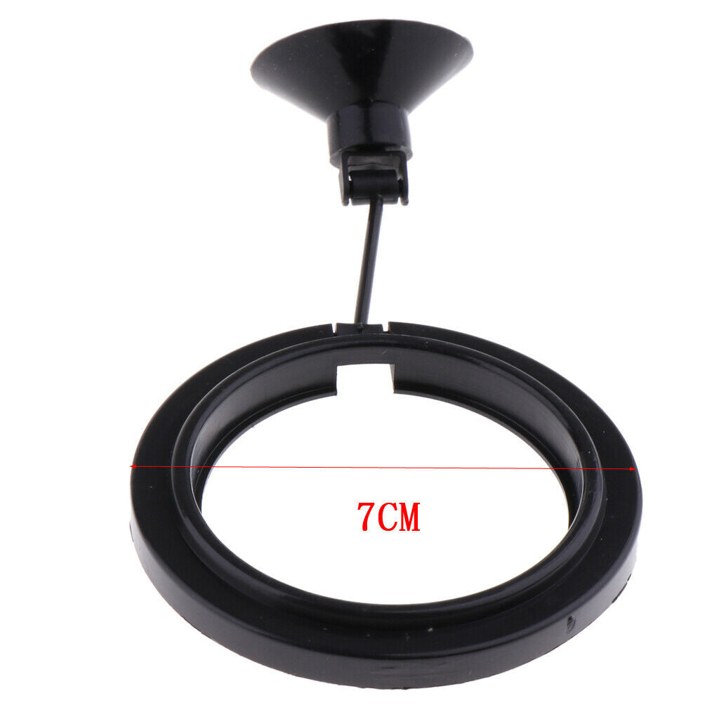 4 Pcs Aquarium Fish Floating Food Feeder Circle with Suction Cup, Round Shape,