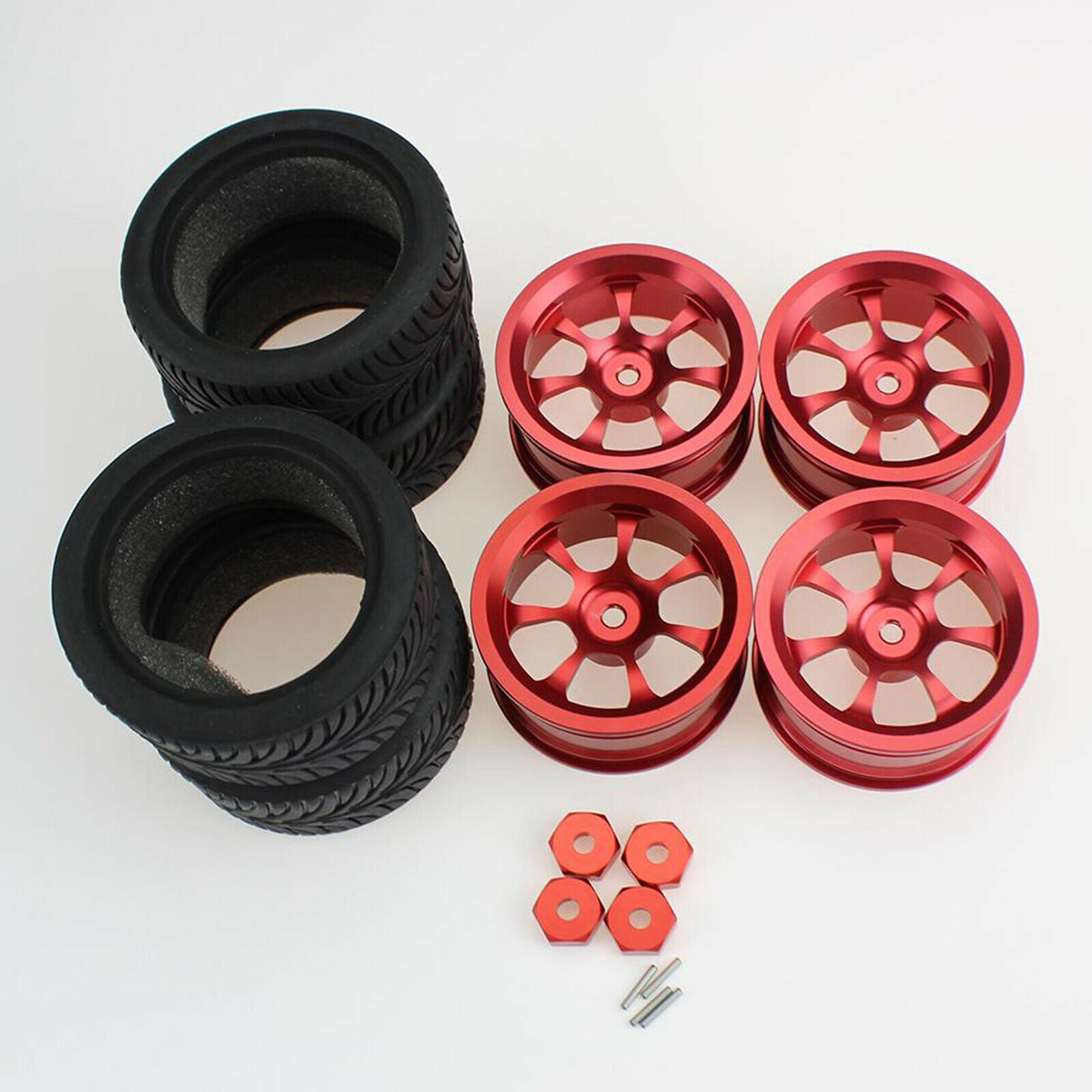Metal Wheel Rims Tyres for Wltoys A949 A959 K929 A959-B RC Car Replacement