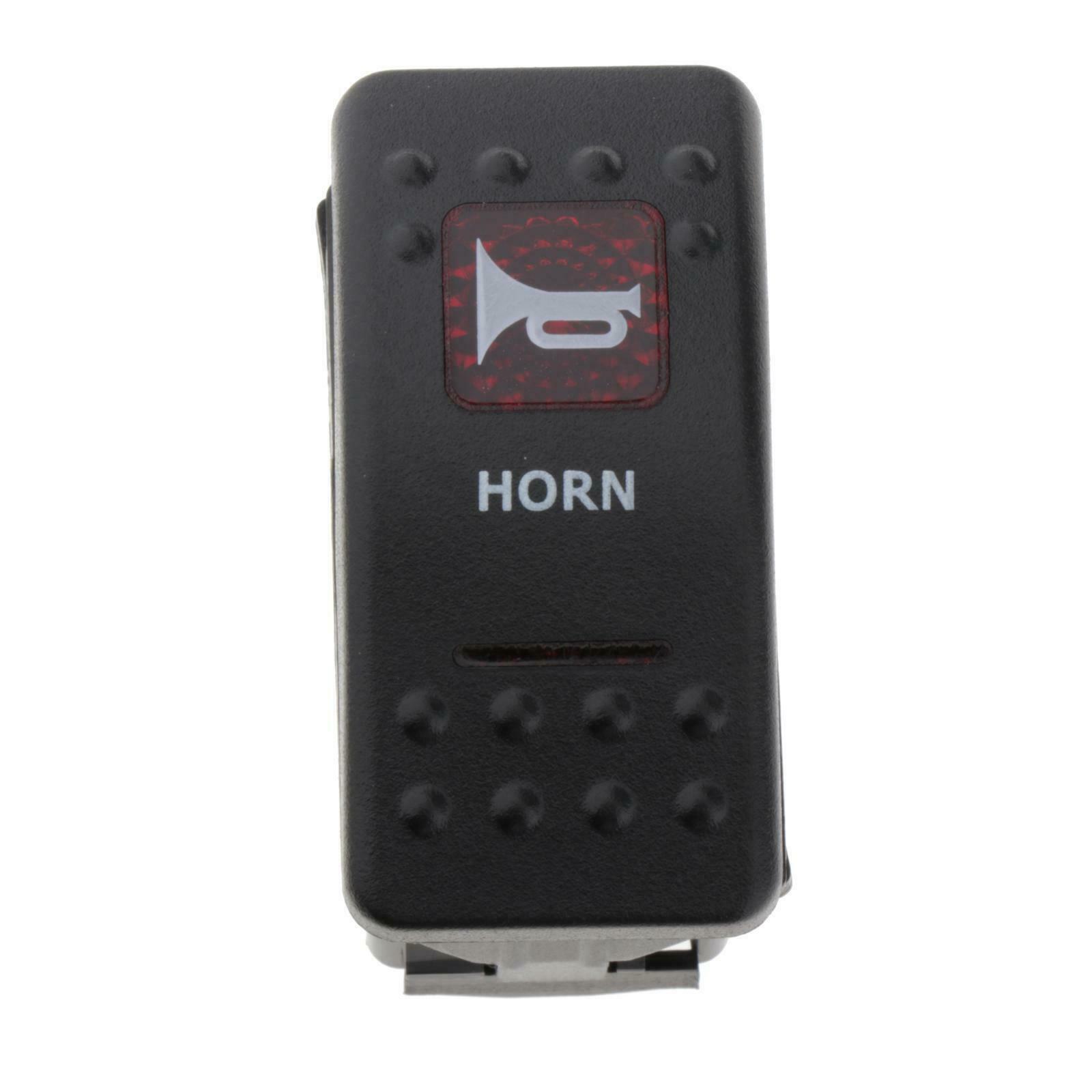 Heavy Duty LED Toggle Horn Switch Momentary ON / Off 5Pin Speaker Button