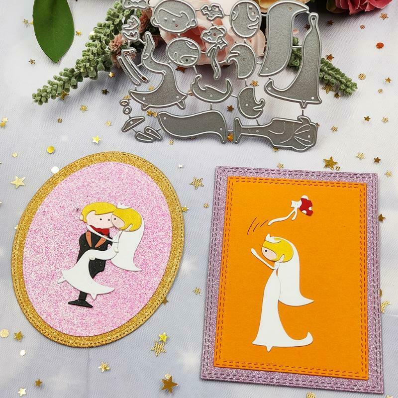 Wedding Couple Series Mould Embossing Stencil DIY Printing Steel Mould