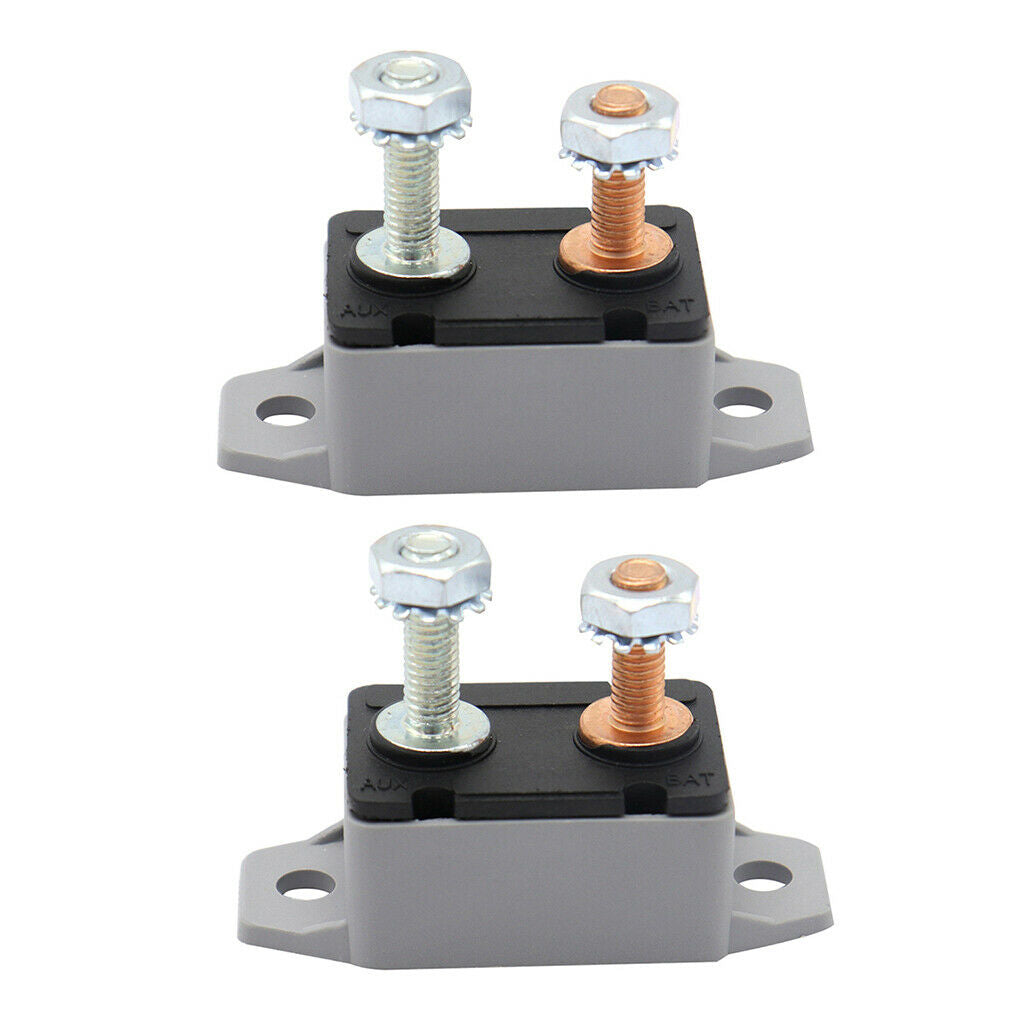 2pcs 30A Circuit Breaker Automatic Reset Waterproof Fuse Inverter for Motorcycle