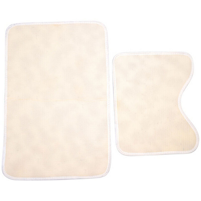 Soft 2pcs Floor Rug Carpet Bath Pedestal Mat Bathroom Shower Toilet Non slip  FT